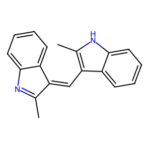 2-methyl-3-[(2-methyl-1H-indol-3-yl)methylidene]indole structure