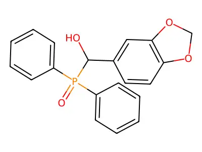 1,3-Benzodioxol-5-yl(diphenylphosphoryl)methanol structure