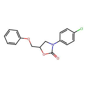 2-Oxazolidinone, 3-(4-chlorophenyl)-5-(phenoxymethyl)- structure