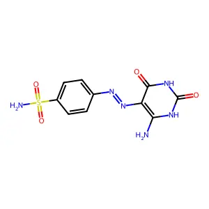 4-[(6-amino-2,4-dioxo-1H-pyrimidin-5-yl)diazenyl]benzenesulfonamide structure