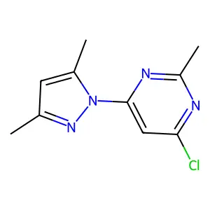 4-chloro-6-(3,5-dimethyl-1H-pyrazol-1-yl)-2-methylpyrimidine structure