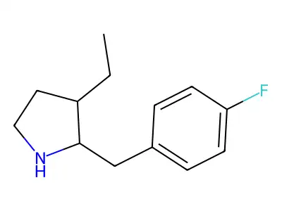 3-Ethyl-2-(4-fluorobenzyl)pyrrolidine structure