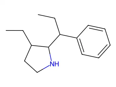 3-Ethyl-2-(1-phenylpropyl)pyrrolidine structure