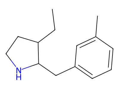 3-Ethyl-2-(3-methylbenzyl)pyrrolidine structure