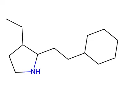 2-(2-Cyclohexylethyl)-3-ethylpyrrolidine structure