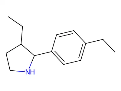 3-Ethyl-2-(4-ethylphenyl)pyrrolidine structure