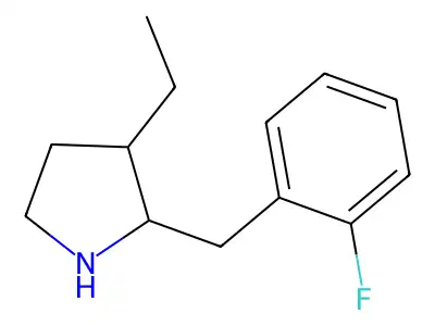 3-Ethyl-2-(2-fluorobenzyl)pyrrolidine structure