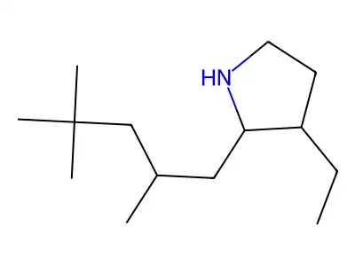 3-Ethyl-2-(2,4,4-trimethylpentyl)pyrrolidine structure