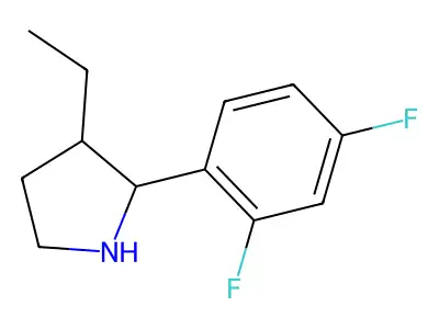 2-(2,4-Difluorophenyl)-3-ethylpyrrolidine structure