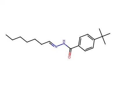 4-tert-butyl-N-(heptylideneamino)benzamide structure