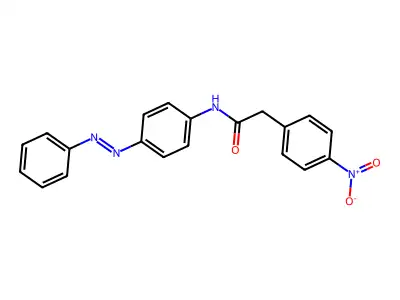 2-(4-nitrophenyl)-N-(4-phenyldiazenylphenyl)acetamide structure