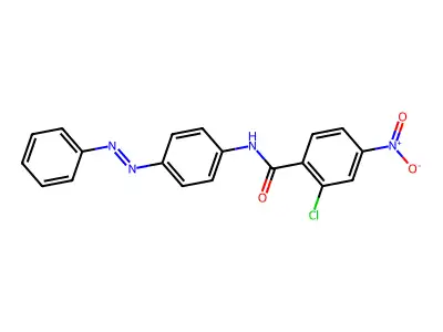 Benzamide, 2-chloro-4-nitro-N-[4-(2-phenyldiazenyl)phenyl]- structure