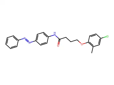 Butanamide, 4-(4-chloro-2-methylphenoxy)-N-[4-(2-phenyldiazenyl)phenyl]- structure