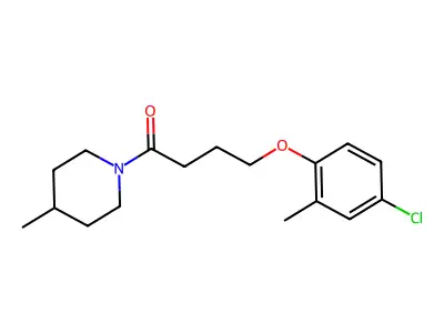 4-(4-Chloro-2-methylphenoxy)-1-(4-methylpiperidin-1-yl)butan-1-one structure