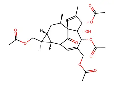 16-Hydroxyingenol tetraacetate structure