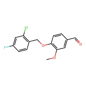 4-[(2-Chloro-4-fluorobenzyl)oxy]-3-methoxybenzaldehyde structure
