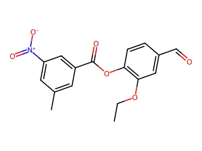 2-Ethoxy-4-formylphenyl 3-methyl-5-nitrobenzoate structure