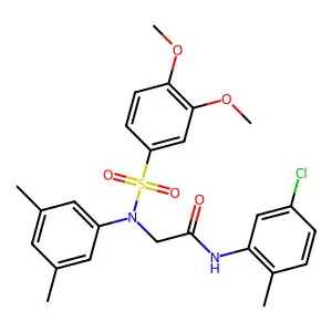 N-(5-chloro-2-methylphenyl)-2-(N-(3,4-dimethoxyphenyl)sulfonyl-3,5-dimethylanilino)acetamide structure