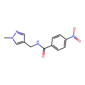 N-[(1-methylpyrazol-4-yl)methyl]-4-nitrobenzamide structure
