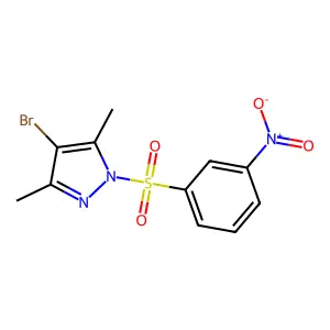 4-Bromo-3,5-dimethyl-1-(3-nitrophenyl)sulfonylpyrazole structure
