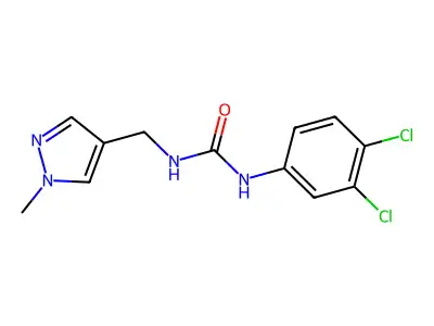 1-(3,4-Dichlorophenyl)-3-[(1-methylpyrazol-4-yl)methyl]urea structure