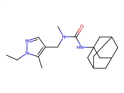 3-(1-Adamantyl)-1-[(1-ethyl-5-methylpyrazol-4-yl)methyl]-1-methylurea structure