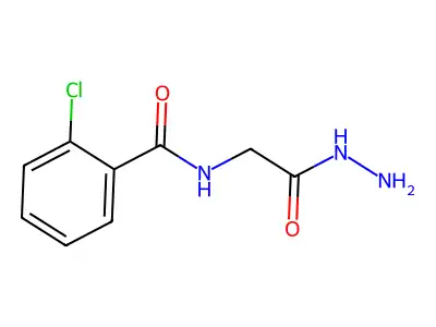 2-Chloro-N-[(hydrazinecarbonyl)methyl]benzamide structure