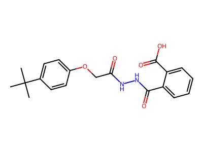 2-[[[2-(4-Tert-butylphenoxy)acetyl]amino]carbamoyl]benzoic acid structure