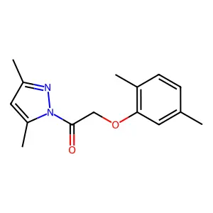 2-(2,5-Dimethylphenoxy)-1-(3,5-dimethylpyrazol-1-yl)ethanone structure