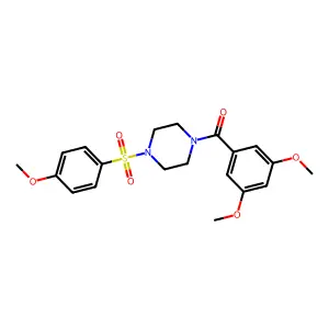(3,5-Dimethoxyphenyl)-[4-(4-methoxyphenyl)sulfonylpiperazin-1-yl]methanone structure