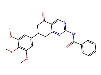 N-[5-oxo-7-(3,4,5-trimethoxyphenyl)-5,6,7,8-tetrahydroquinazolin-2-yl]benzamide structure