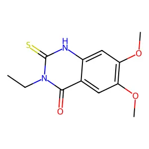 3-ethyl-6,7-dimethoxy-2-sulfanylquinazolin-4(3H)-one structure