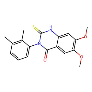 3-(2,3-dimethylphenyl)-6,7-dimethoxy-2-sulfanylquinazolin-4(3H)-one structure