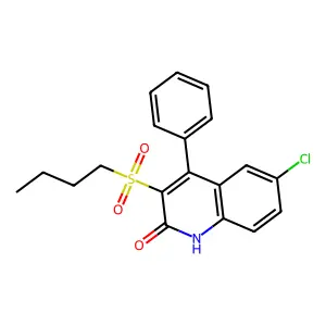 3-(Butylsulfonyl)-6-chloro-4-phenylquinolin-2-ol structure