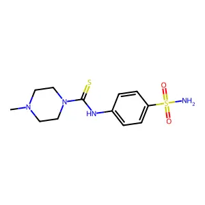 4-methyl-N-(4-sulfamoylphenyl)piperazine-1-carbothioamide structure