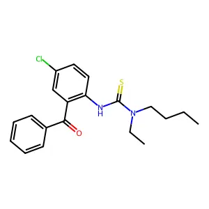 3-(2-Benzoyl-4-chlorophenyl)-1-butyl-1-ethylthiourea structure