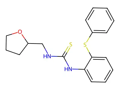1-(Oxolan-2-ylmethyl)-3-(2-phenylsulfanylphenyl)thiourea structure