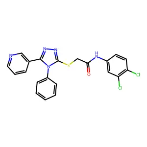 N-(3,4-dichlorophenyl)-2-[(4-phenyl-5-pyridin-3-yl-1,2,4-triazol-3-yl)sulfanyl]acetamide structure