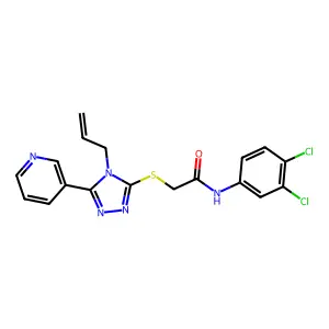 N-(3,4-dichlorophenyl)-2-{[4-(prop-2-en-1-yl)-5-(pyridin-3-yl)-4H-1,2,4-triazol-3-yl]sulfanyl}acetamide structure