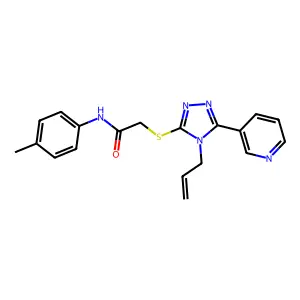 N-(4-methylphenyl)-2-{[4-(prop-2-en-1-yl)-5-(pyridin-3-yl)-4H-1,2,4-triazol-3-yl]sulfanyl}acetamide structure