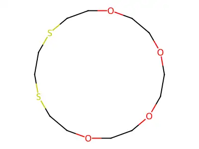 1,4,7,10-Tetraoxa-13,16-dithiacyclooctadecane structure