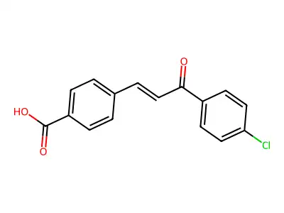 4-[3-(4-Chlorophenyl)-3-oxoprop-1-enyl]benzoic acid structure