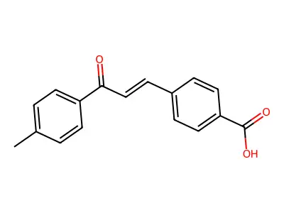 4-[3-(4-Methylphenyl)-3-oxoprop-1-enyl]benzoic acid structure