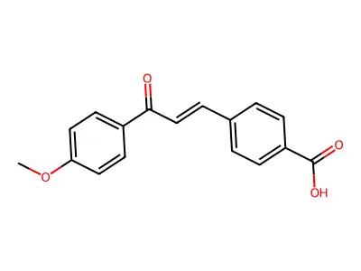 4-Carboxy-4'-methoxychalcone structure