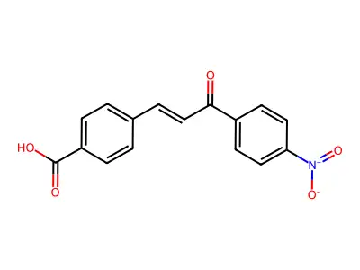 4-[3-(4-Nitrophenyl)-3-oxoprop-1-enyl]benzoic acid structure