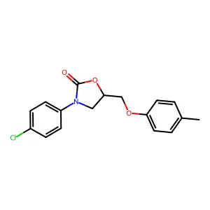 3-(4-Chlorophenyl)-5-[(4-methylphenoxy)methyl]-1,3-oxazolidin-2-one structure
