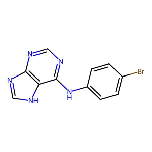 N-(4-bromophenyl)-9H-purin-6-amine structure
