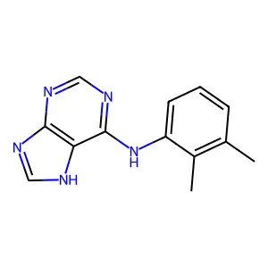 N-(2,3-dimethylphenyl)-9H-purin-6-amine structure