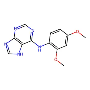 N-(2,4-二甲氧基苯基)-7H-嘌呤-6-胺 structure