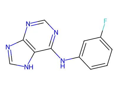 N-(3-fluorophenyl)-9H-purin-6-amine structure